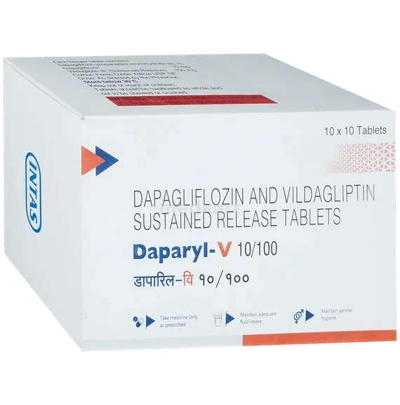 daparyl v 10/100mg tablet 10's